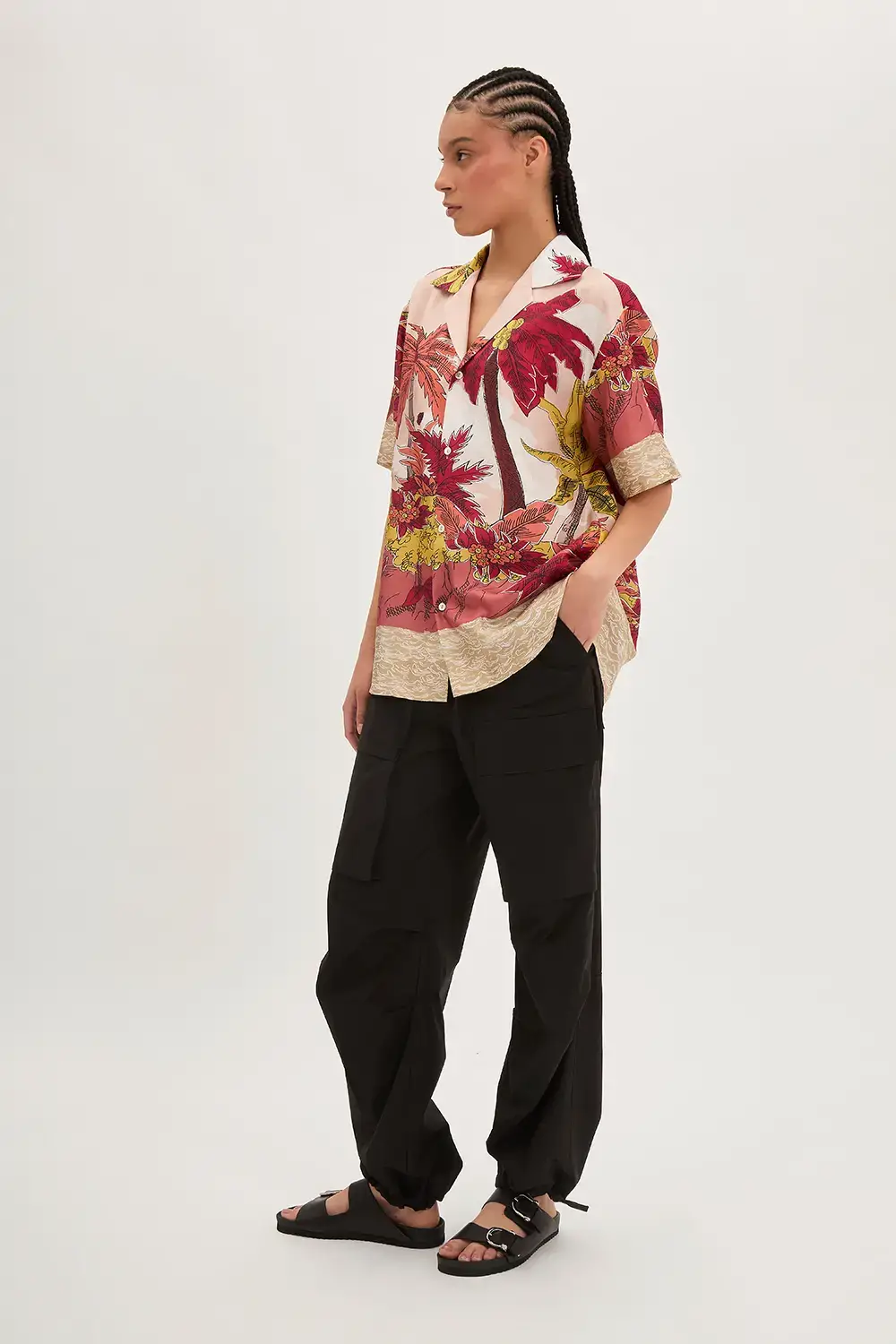P.A.R.O.S.H. CAMICIA PALME IN TWILL Vendita Calda