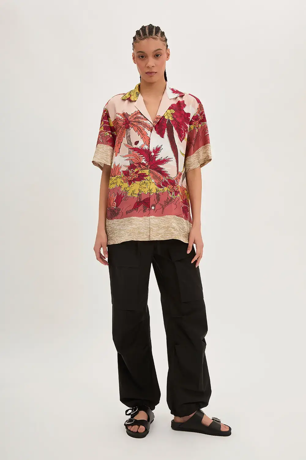 P.A.R.O.S.H. CAMICIA PALME IN TWILL Vendita Calda