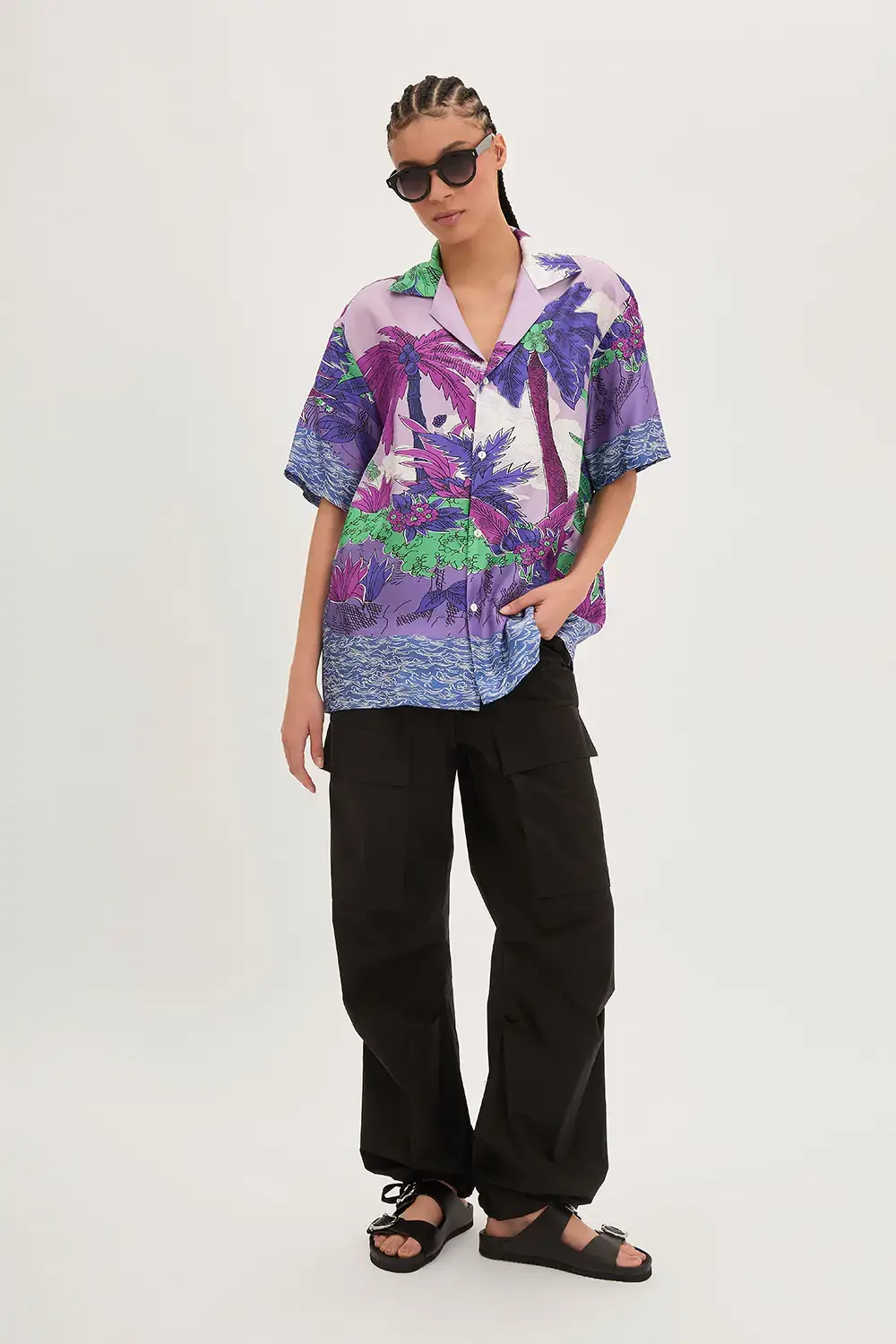 P.A.R.O.S.H. CAMICIA PALME IN TWILL Vendita Economica
