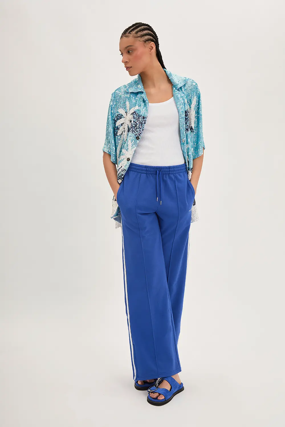 P.A.R.O.S.H. CAMICIA PAILLETTES PALME Italy
