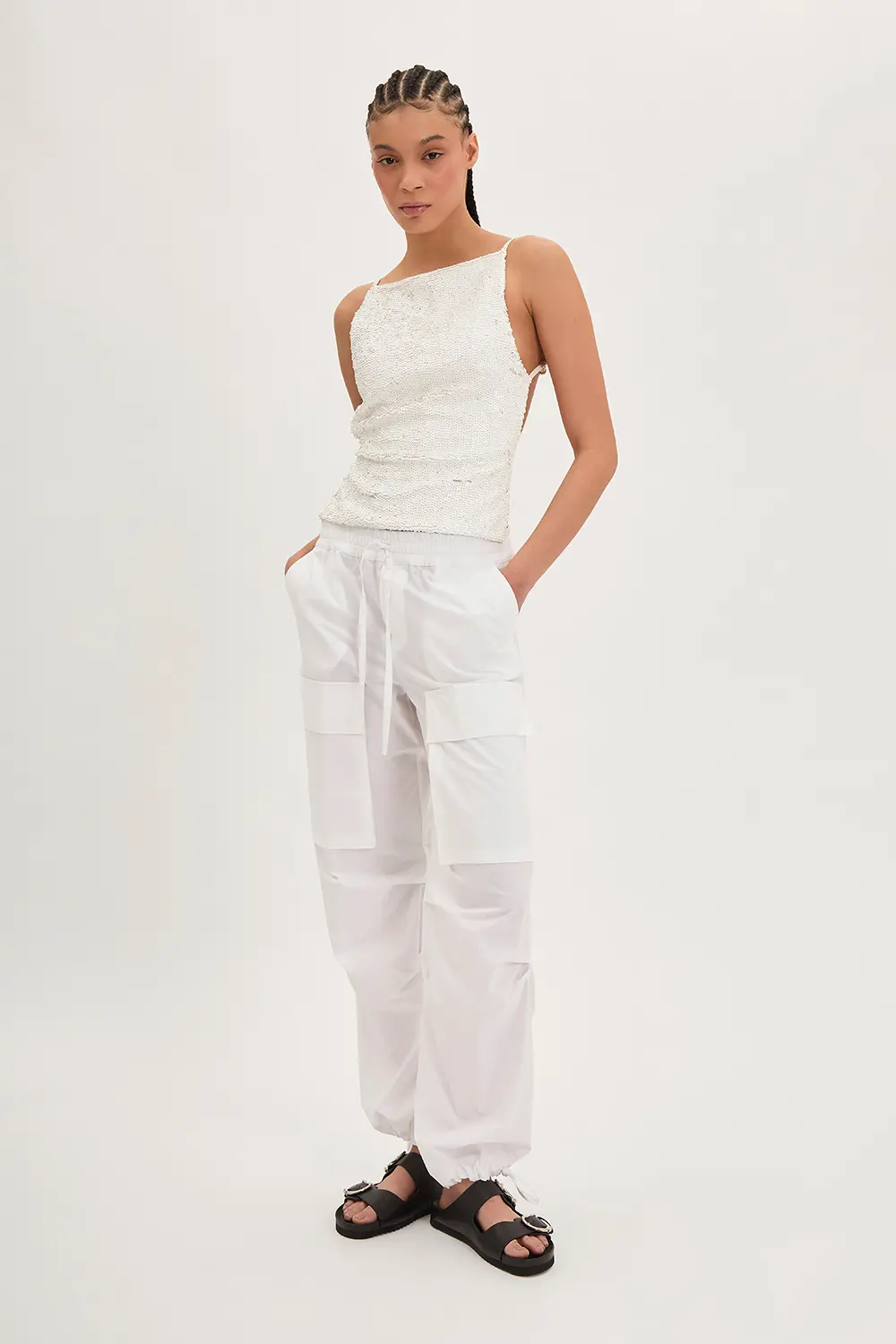 P.A.R.O.S.H. TOP FULL PAILLETTES Spedizione Gratuita