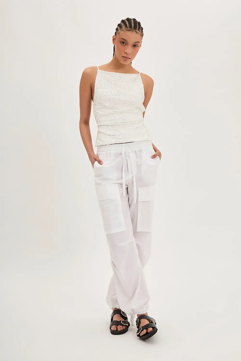 P.A.R.O.S.H. TOP FULL PAILLETTES Spedizione Gratuita