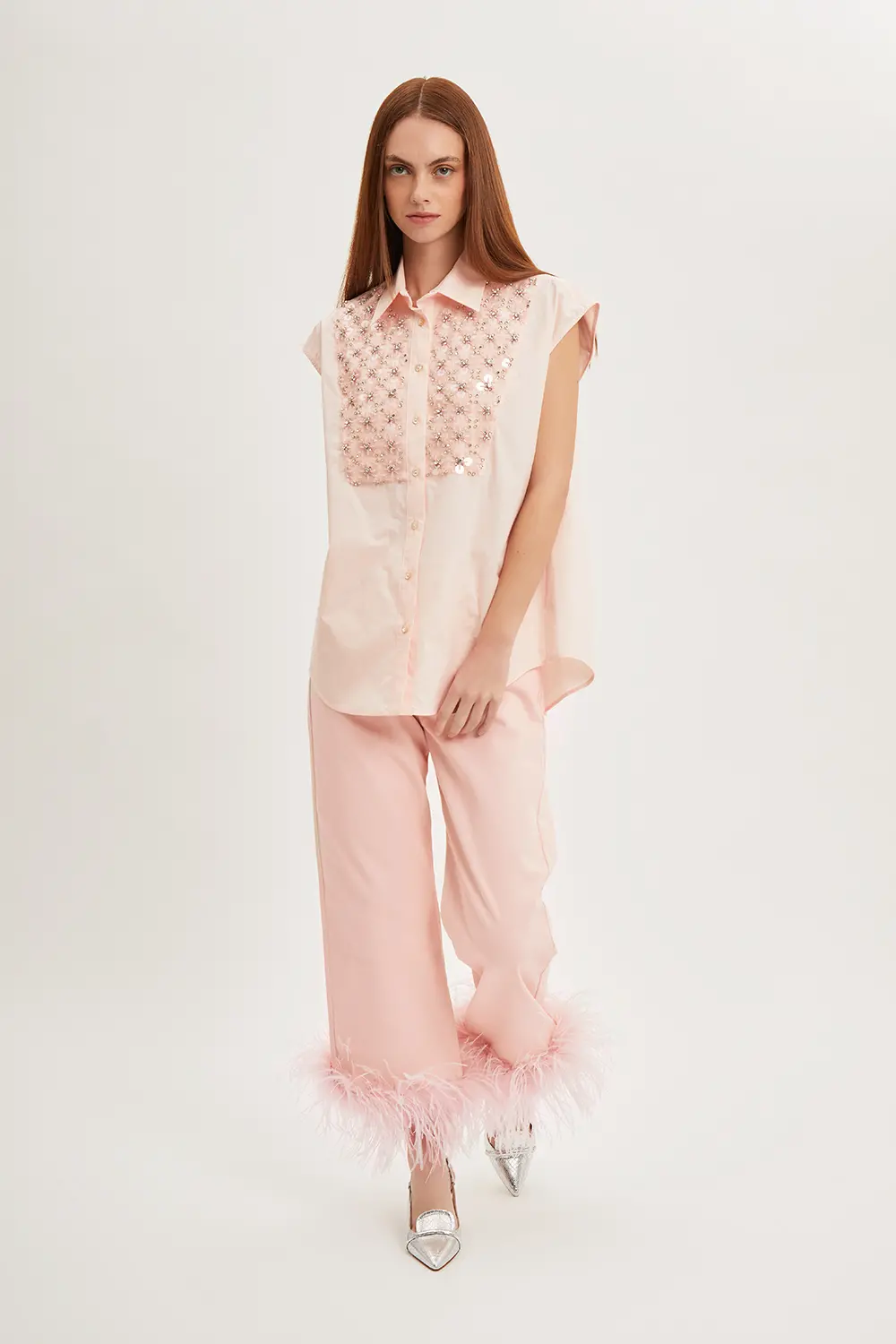 P.A.R.O.S.H. PANTALONE CON PIUME Soddisfazione Garantita