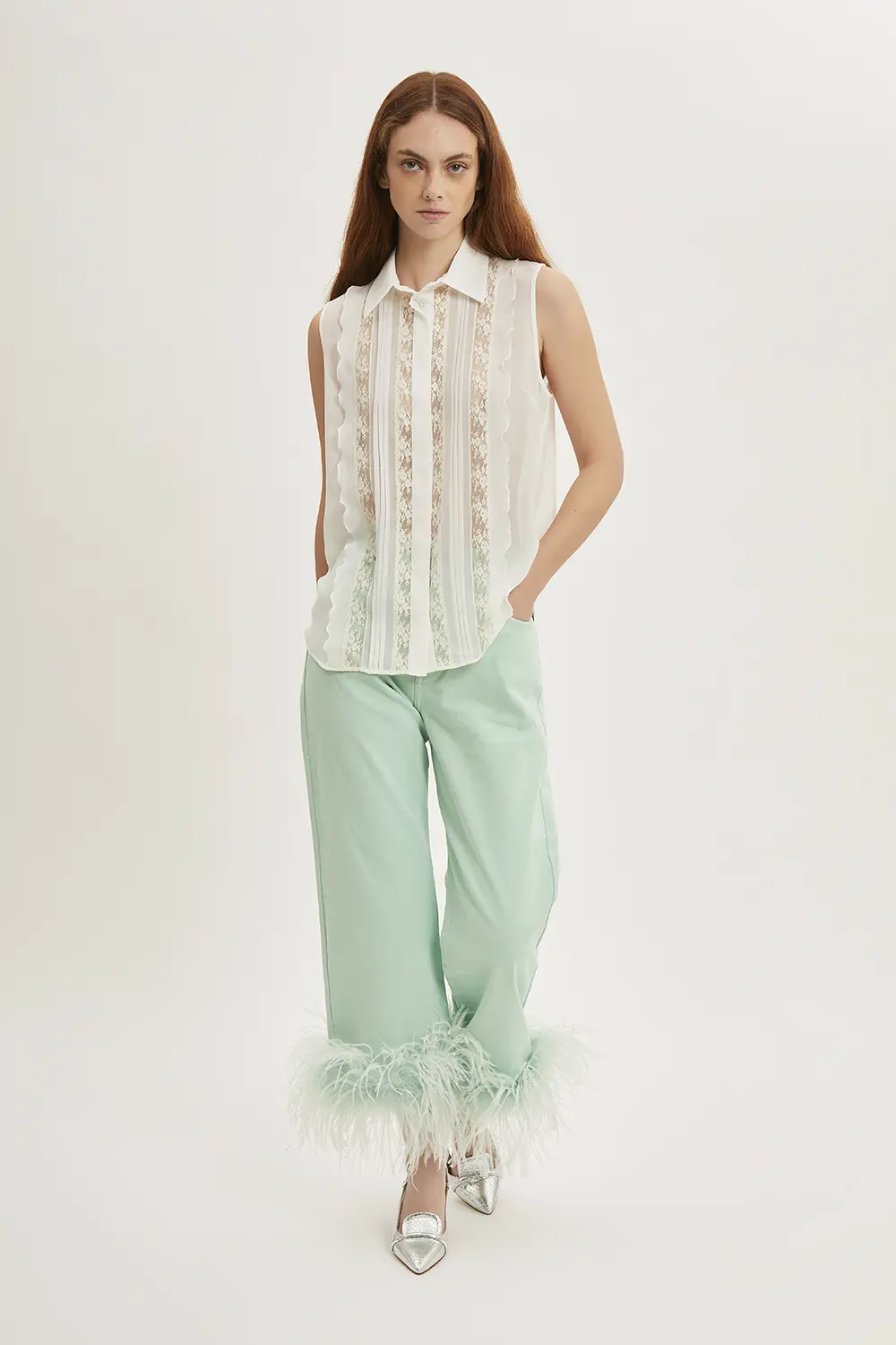 P.A.R.O.S.H. PANTALONE CON PIUME Qualità Garantita