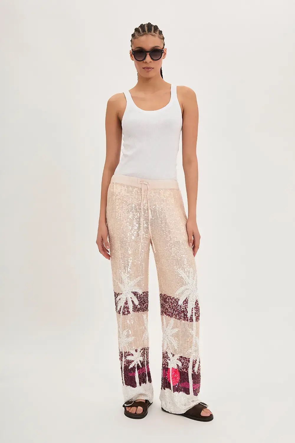 P.A.R.O.S.H. PANTALONE PAILLETTES PALME Presa