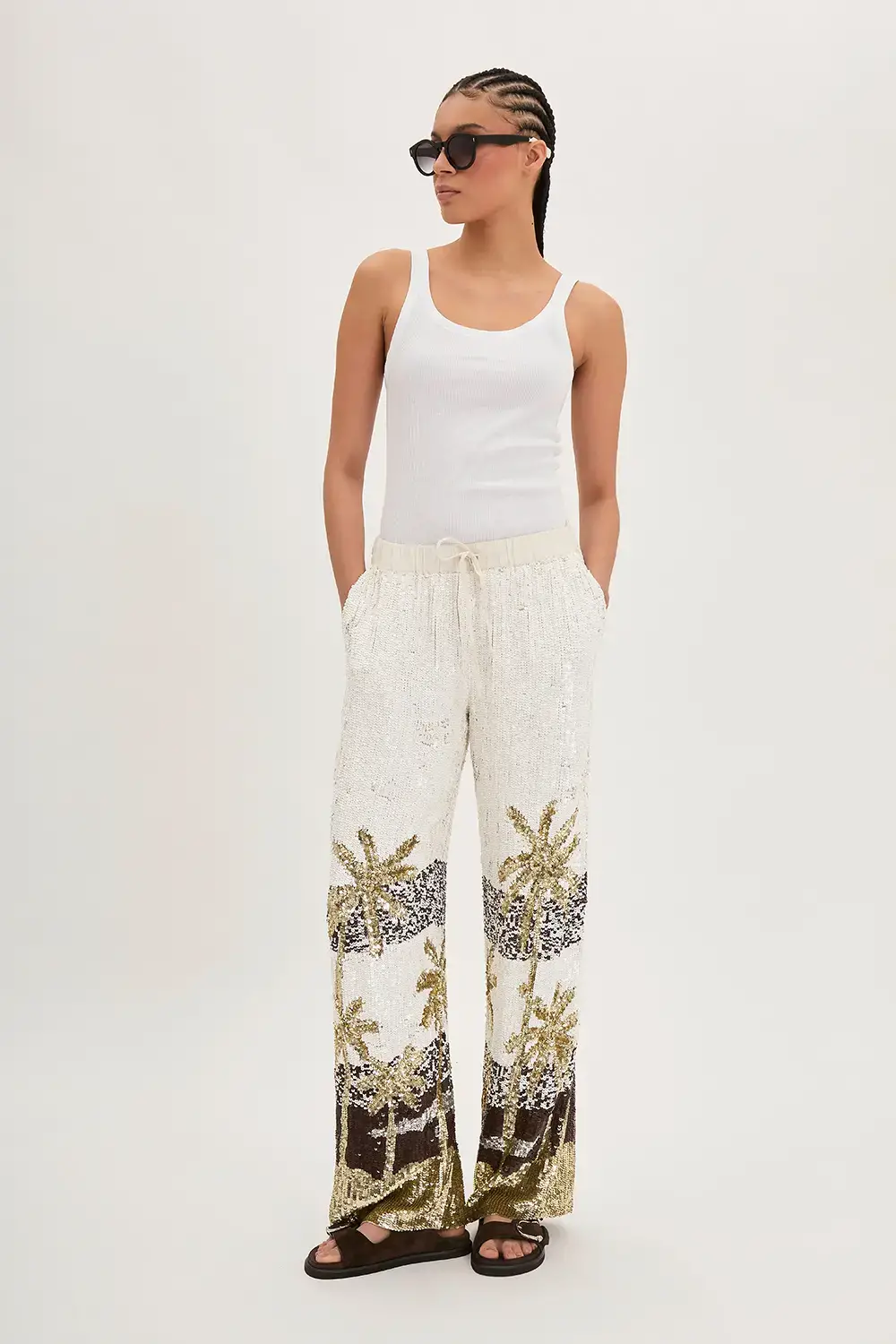 P.A.R.O.S.H. PANTALONE PAILLETTES PALME Sconto
