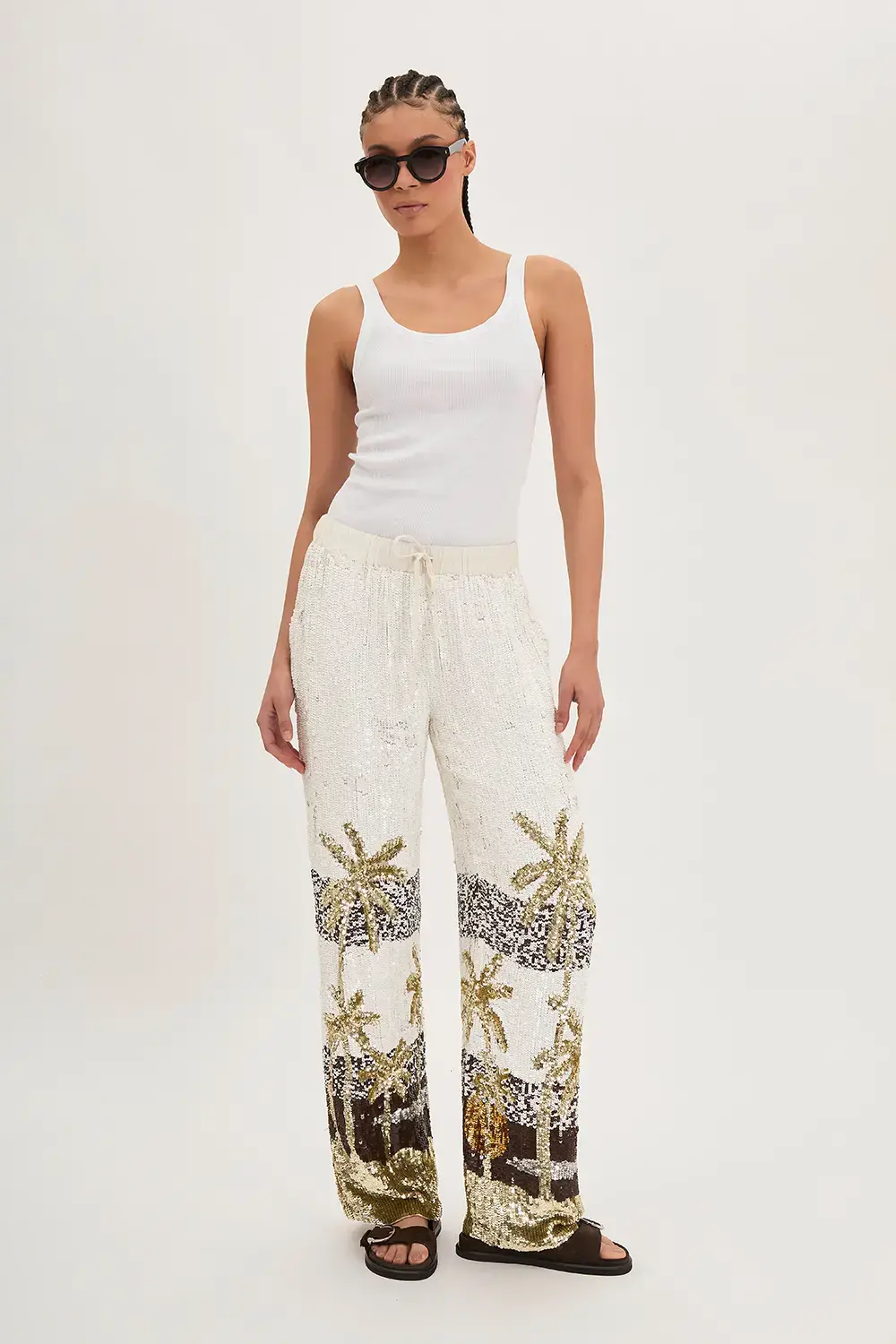 P.A.R.O.S.H. PANTALONE PAILLETTES PALME Sconto
