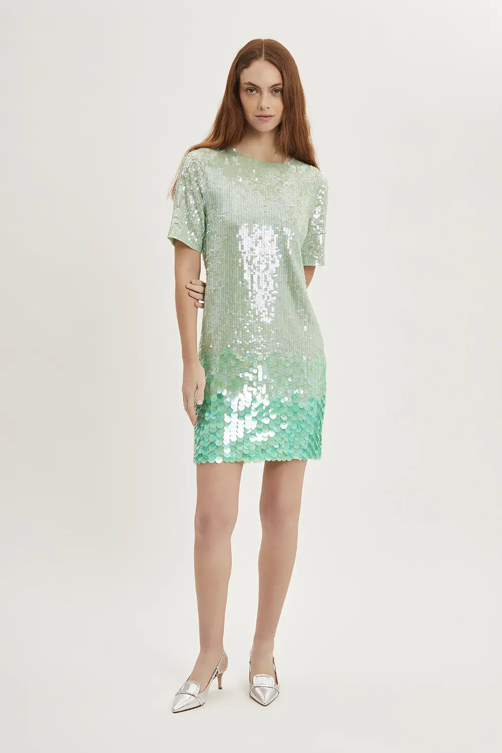 P.A.R.O.S.H. MINI ABITO PAILLETTES DEGRADE Affare Del Giorno