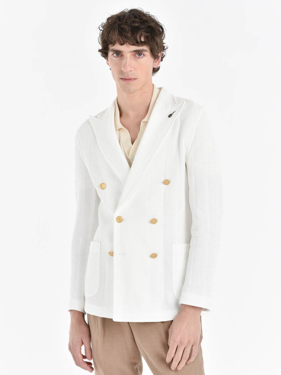 Paoloni Giacca maglia doppio petto cotone Italy