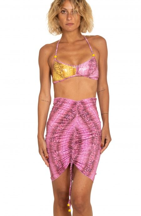 Pin Up Stars Gonna Tubino Con Coulisse Stampa Eccentric Animal Italia