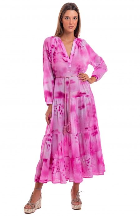 Pin Up Stars Caftano Maniche Lunghe Tie Dye Prezzo Ridotto