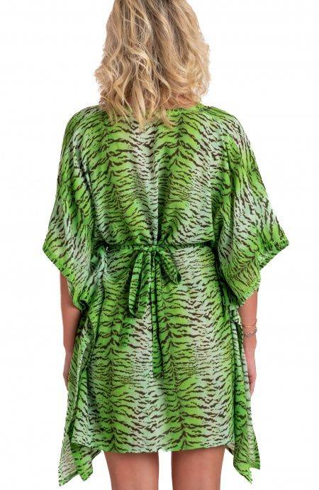 Pin Up Stars Poncho Mussola Di Viscosa Stampa Tigre Hotsell