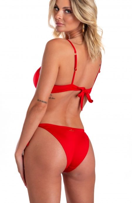 Pin Up Stars Bikini Balconcino Con Ferretto Slip Fiocchi Tinta Unita Saldi