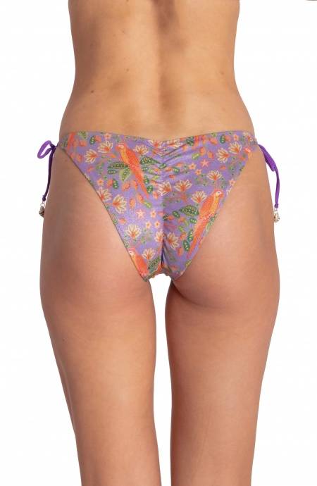 Pin Up Stars SLIP BIKINI BRASILIANA CON CONCHIGLIE STAMPA FLOWER BIRD Qualità