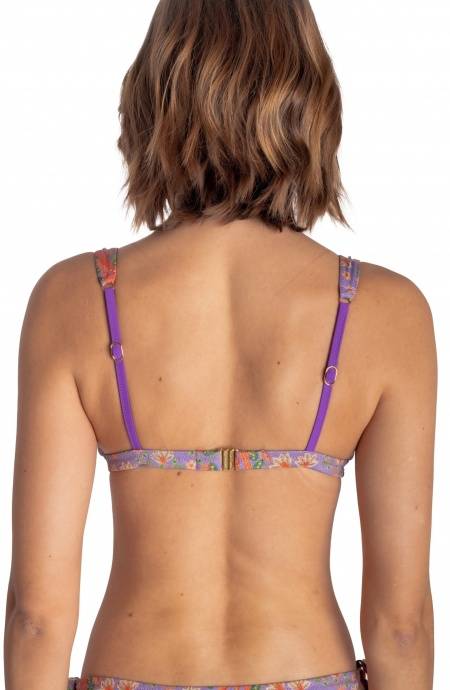 Pin Up Stars TOP BIKINI BRASSIERE CON ACCESSORIO STAMPA FLOWER BIRD Spedizione Gratuita