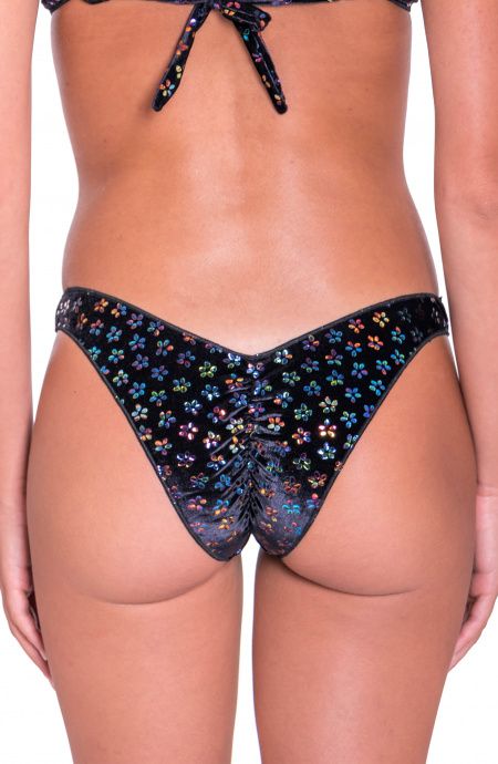 Pin Up Stars Slip Sgambato Velvet Lamina Fiorellini Soddisfazione Garantita