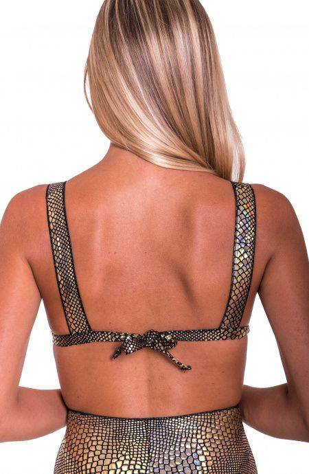 Pin Up Stars Top Bikini Triangolo A Vela Imbottito Pitone Promozione Limitata