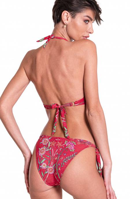 Pin Up Stars Bikini Brassiere Scollo Incrociato Slip Fiocchi Camaleonte Sconto