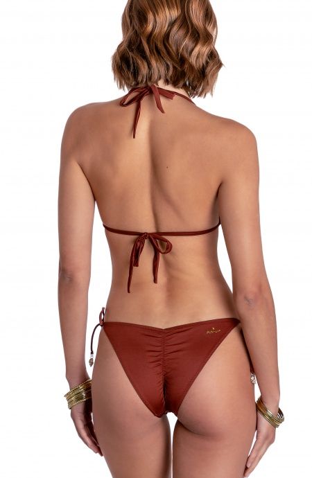 Pin Up Stars TOP BIKINI TRIANGOLO IMBOTTITO CON TASCHINO TINTA UNITA Vendita Economica
