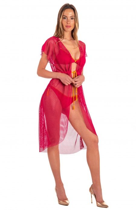 Pin Up Stars Abito Con Coulisse Tinta Unita Rete Negozio