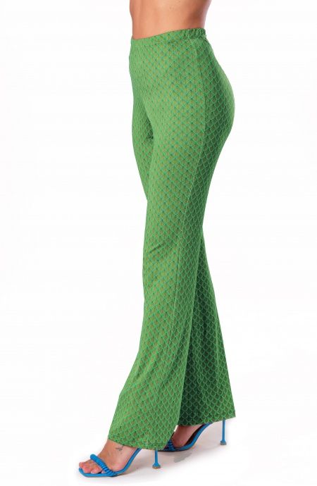 Pin Up Stars Pantalone in Jersey Stampa Squame In Vendita