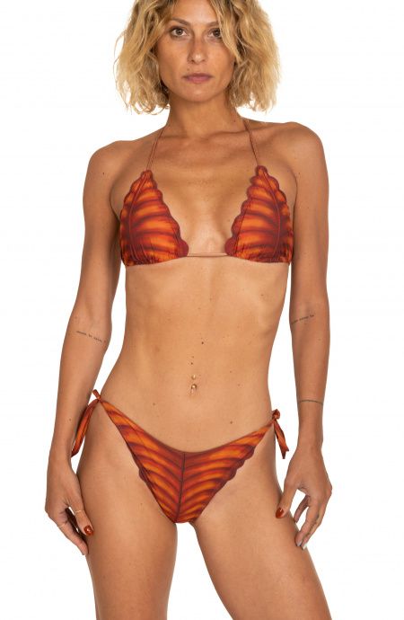 Pin Up Stars Bikini Triangolo Imbottito Foglia In Lycra Riciclata Qualità