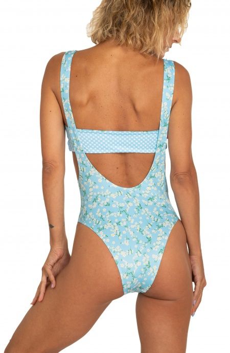 Pin Up Stars Costume Intero Con Fascia Stampa Provenzale Pezzi Unici