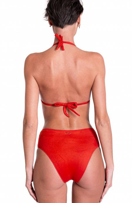 Pin Up Stars Bikini Triangolo Imbottito Slip a Vita Alta Ricamo Conchiglie Promozione Limitata