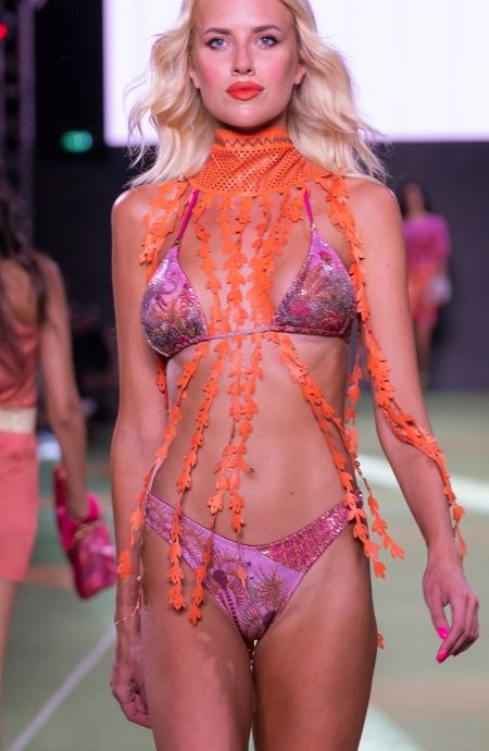 Pin Up Stars Bikini Triangolo Imbottito Palm Paradise Piquet Lurex e Paillettes I Più Venduti