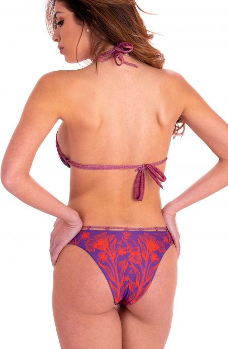 Pin Up Stars Bikini Triangolo Imbottito Slip Culotte Tessuto Rete Nido D'Ape Stampa Principe Azzurro In Saldo