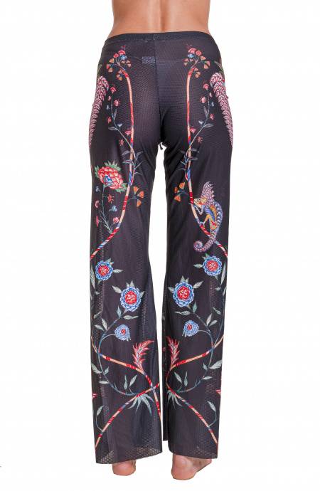 Pin Up Stars Pantalone Rete Stampa Camaleonte In Linea