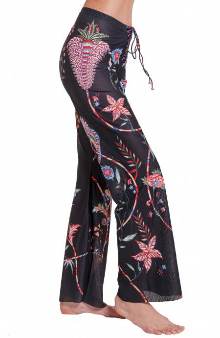 Pin Up Stars Pantalone Rete Stampa Camaleonte In Linea