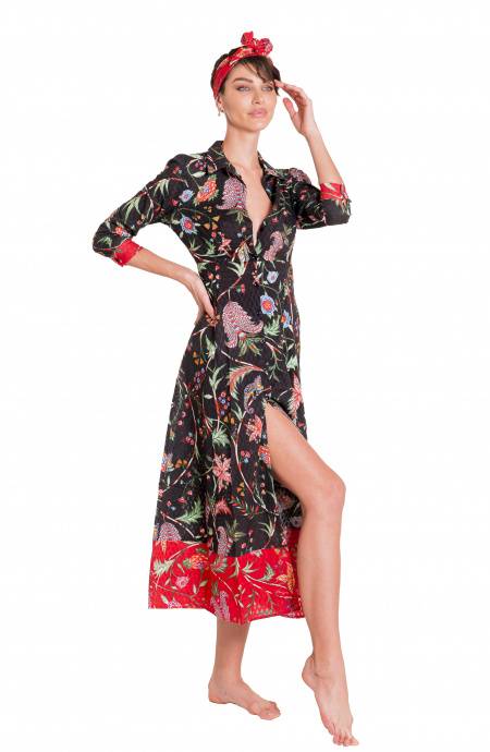 Pin Up Stars Chemisier Stampa Camaleonte Nuovo