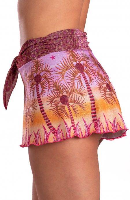 Pin Up Stars Short Piquet Lurex Con Fascione Crepon Lamè Palm Paradise Shopping Online