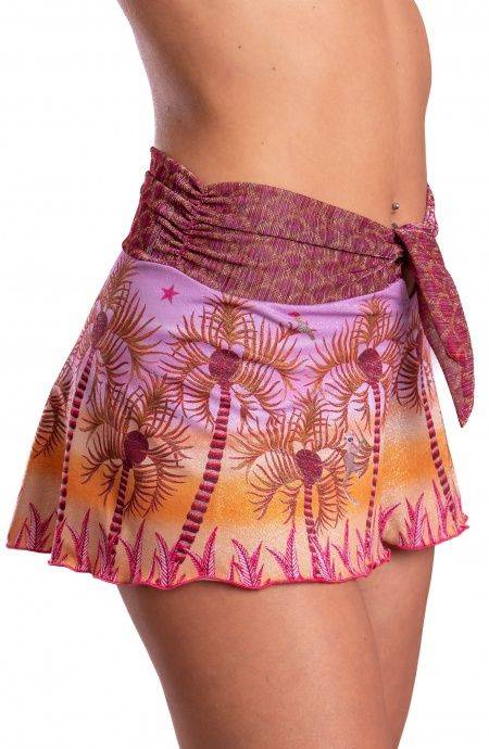 Pin Up Stars Short Piquet Lurex Con Fascione Crepon Lamè Palm Paradise Shopping Online