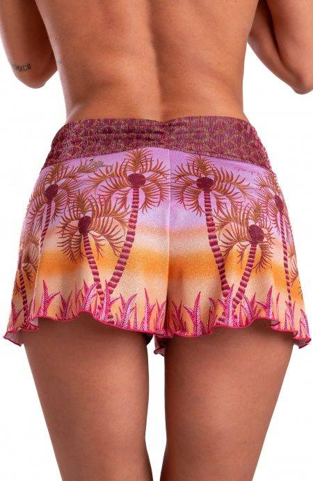 Pin Up Stars Short Piquet Lurex Con Fascione Crepon Lamè Palm Paradise Shopping Online