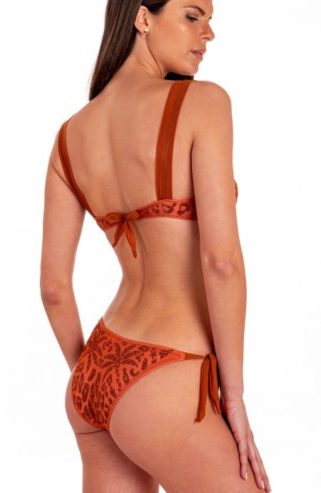 Pin Up Stars Bikini Balconcino Con Ferretto Slip Fiocchi Maculato Lurex Vendite stagionali