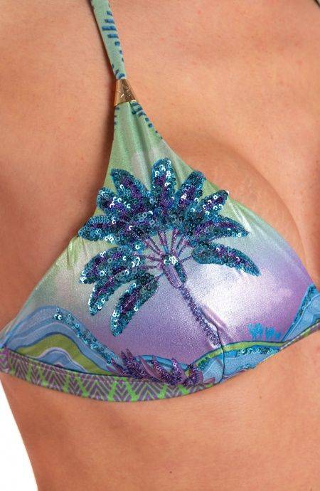 Pin Up Stars Bikini Brassiere Slip Fiocchi Stampa Ricamo Paillettes Dune Moda