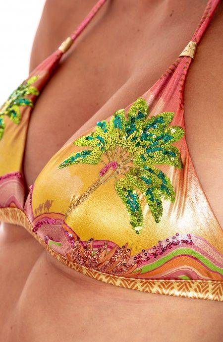 Pin Up Stars Bikini Brassiere Slip Lady Stampa Ricamo Paillettes Dune Convenienza