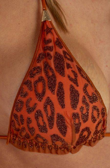 Pin Up Stars Bikini Triangolo Imbottito Slip Fiocchi Maculato Lurex Novità
