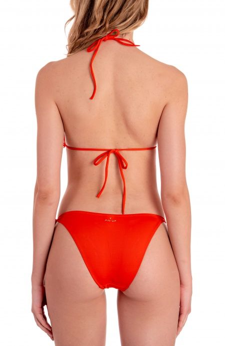 Pin Up Stars Bikini Triangolo Imbottito Slip Fiocchi Foglie Laser Tinta Unita Sconto