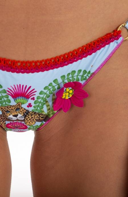 Pin Up Stars Bikini Triangolo Imbottito Slip Fiocchi Jungla Attitude Vendita Calda