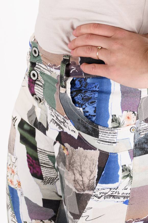 Please Jeans Please LIMITED EDITION - Pantaloni P78 C20 - Multicolor In Linea