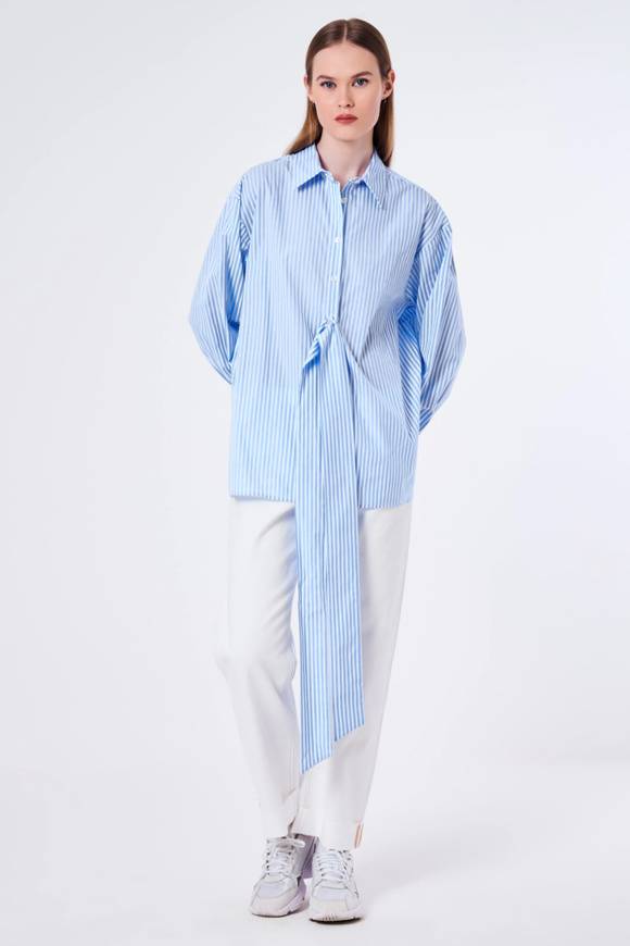 Please Jeans VICOLO SHIRT - TB1 008 - RIGHE/BLU Acquista Ora