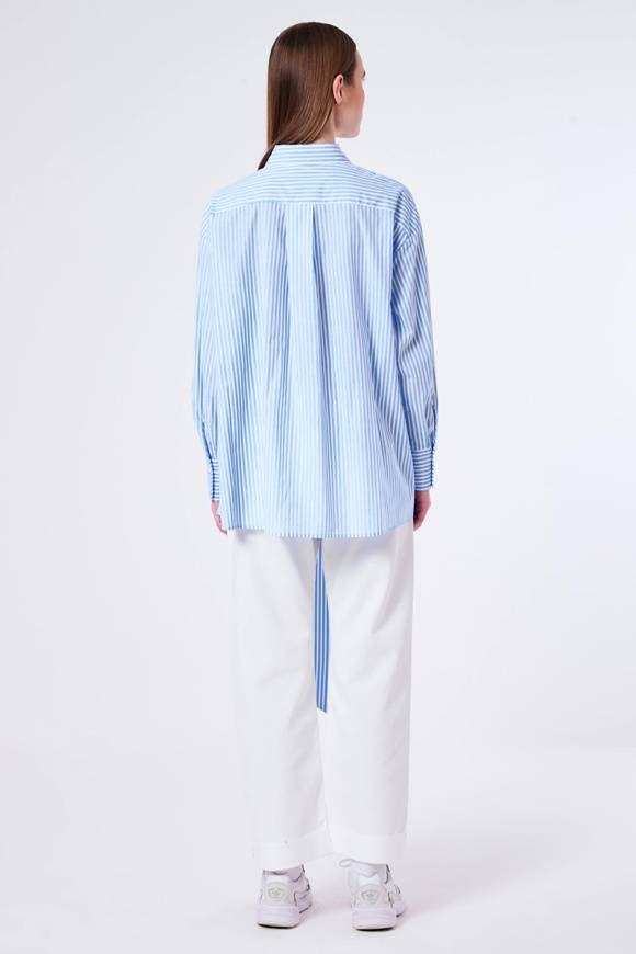 Please Jeans VICOLO SHIRT - TB1 008 - RIGHE/BLU Acquista Ora