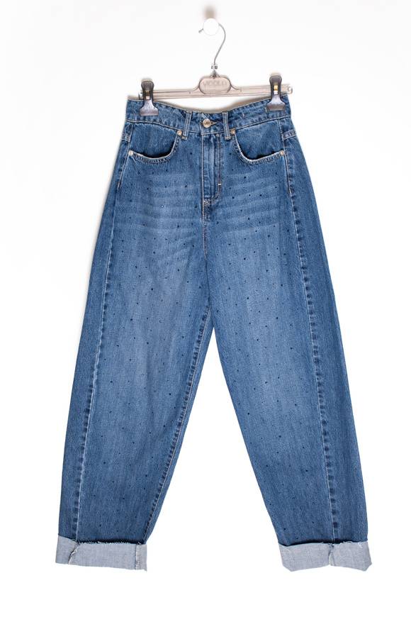 Please Jeans VICOLO DENIM JEANS GLITTER - DB5 191 - BLUE DENIM Fino Al -60%