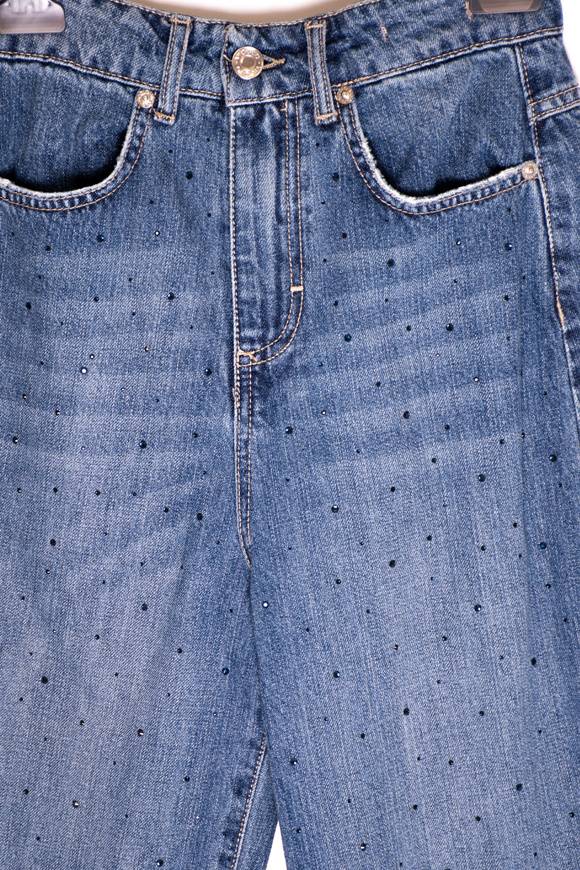 Please Jeans VICOLO DENIM JEANS GLITTER - DB5 191 - BLUE DENIM Fino Al -60%