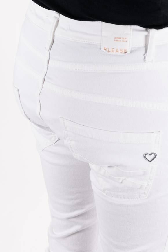 Please Jeans PLEASE - PANTALONI P78 N3N - BIANCO OTTICO In Vendita
