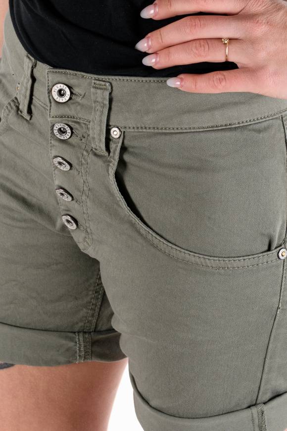 Please Jeans PLEASE – SHORTS P88 N3N - MILITARE Saldi Di Fabbrica