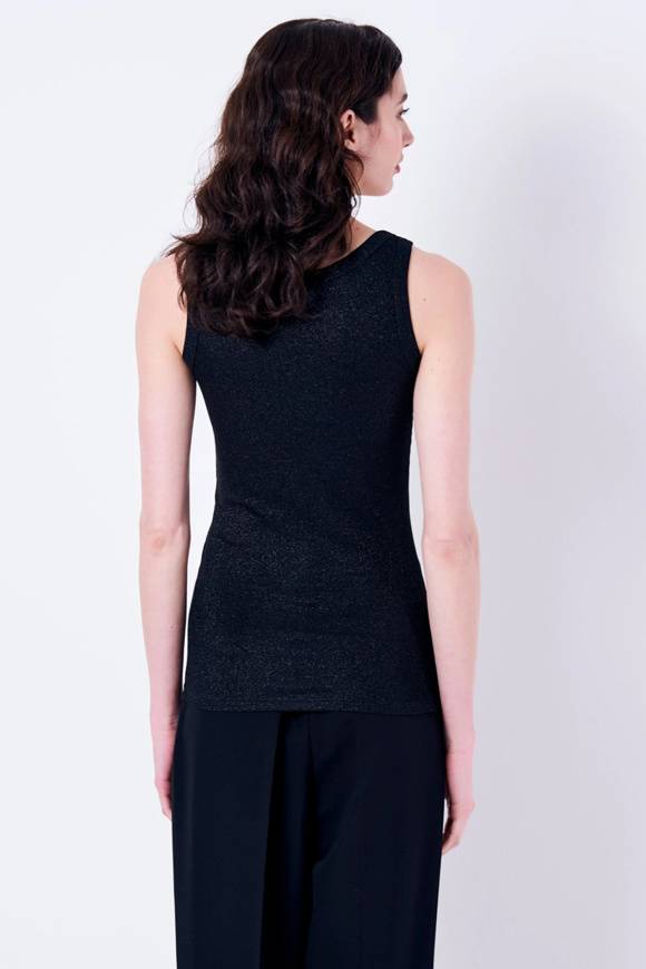Please Jeans VICOLO TANK-TOP GLITTER - UB0 009 - BLACK 2025